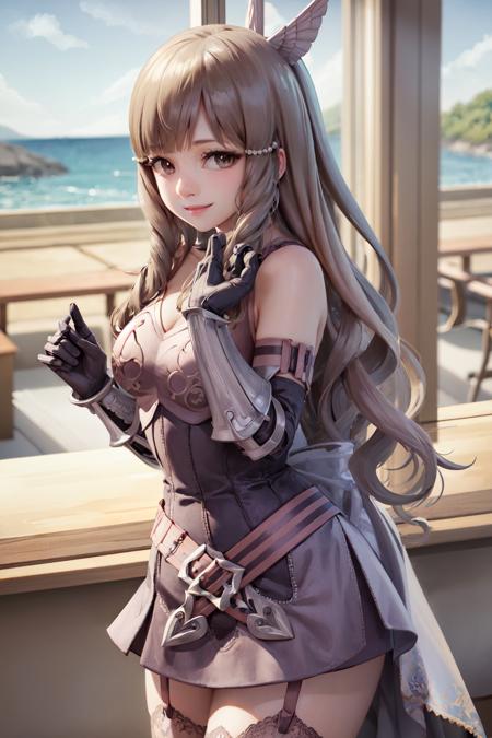 00009-2388828335-), smile, closed mouth, looking at viewer, hand on own chest, armored dress, thighhighs, garter belt, gloves.jpg